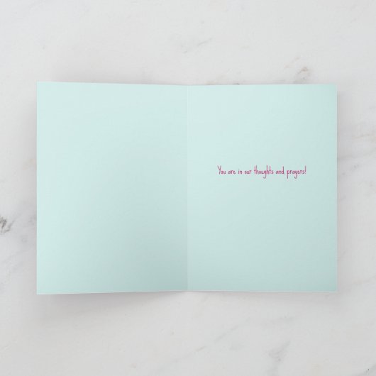 お花のハートストライプのカードを想いを込めて カード (内部)