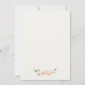 お花のバスケットの可愛いウサギ キッズ誕生日 サンキューカード (裏面)