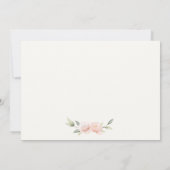 お花のバスケットの可愛いウサギ 子供の誕生日 ノートカード (裏面)