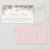 お花のピンクの赤ちゃんの本が咲くシリーズの絵本 エンクロージャーカード (正面/裏面)