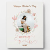 お花のファーストマザーズデー ママになるあなたへの写真 フォトプラーク (正面)