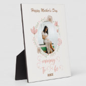 お花のファーストマザーズデー ママになるあなたへの写真 フォトプラーク (側面)