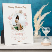 お花のファーストマザーズデー ママになるあなたへの写真 フォトプラーク (側面)