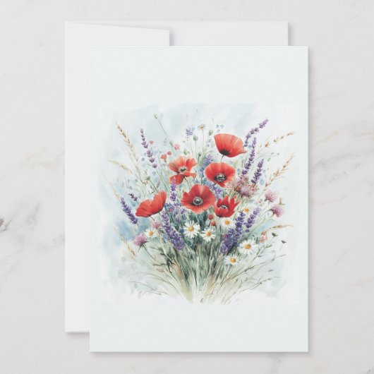 お花のブーケの招待状 招待状 (正面)