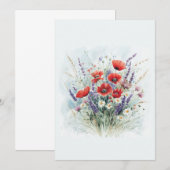 お花のブーケの招待状 招待状 (正面/裏面)