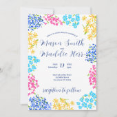 お花のポップな招待状 招待状 (正面)