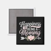 お花のママは幸せ Mother's Day マグネット (正面/裏面)