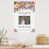 お花のライフセレブレーション ウェルカムサイン、写真 ポスター (キッチン)