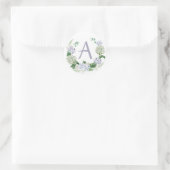 お花のリース 春の芍薬 リース　名入れ可能 ラウンドシール (バッグ)