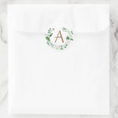 お花のリース 春の芍薬 リース　名入れ可能 ラウンドシール (バッグ)