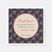 お花のヴィンテージ サンクス スタンダードカクテルナプキン (正面)