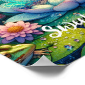 お花の上で眠る妖精のフェアリーテイル オーダーメイド ポスター (角)