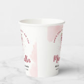 お花の上のチェリー ボウ カクテル サマー ブライダル シャワー 紙コップ (左)