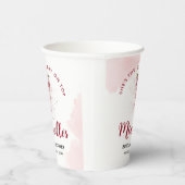 お花の上のチェリー ボウ カクテル サマー ブライダル シャワー 紙コップ (右)