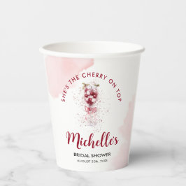 お花の上のチェリー ボウ カクテル サマー ブライダル シャワー 紙コップ