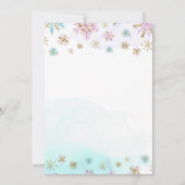 お花の冬のワンダーランドへの招待 招待状 (裏面)