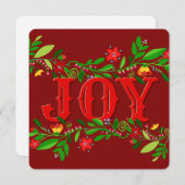 お花の実りの楽しいホリデーカード シーズンカード (正面/裏面)