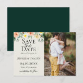 お花の庭の写真 保存する日付 案内状 (正面/裏面)