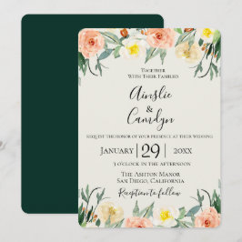 お花の庭 ウェディング 招待状