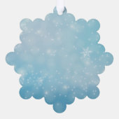 お花の形の私の初めてのクリスマス写真 オーナメントカード (裏面)