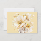 お花の感謝と哀悼の写真カード (裏面)