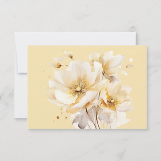 お花の感謝と哀悼の写真カード (裏面)