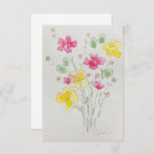 お花の招待状 サンキューカード (正面/裏面)