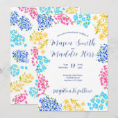 お花の招待状（ドitsi） 招待状 (正面/裏面)