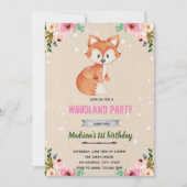 お花の森の狐の招待 招待状 (正面)