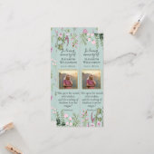 お花の生命のお祝い フォト 名言 ブックマーク カード (正面/裏面インサイチュ)