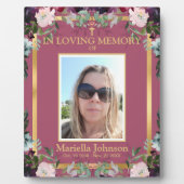 お花の生涯を祝う 花の葬儀 ポスターデザイン フォトプラーク (正面)