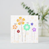 お花の結婚式招待状テンプレート 招待状 (スタンド正面)