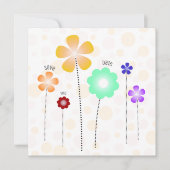 お花の結婚式招待状テンプレート 招待状 (正面)