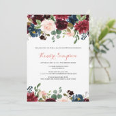 お花の美しい花輪のベビーシャワー 招待状 (スタンド正面)