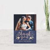 お花の美しさが編集可能なカラー感謝カード サンキューカード (正面)