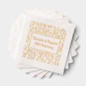 お花の背景 あらゆる行事に - 50周年記念 箔ナプキン (インサイチュ (積み重ね))