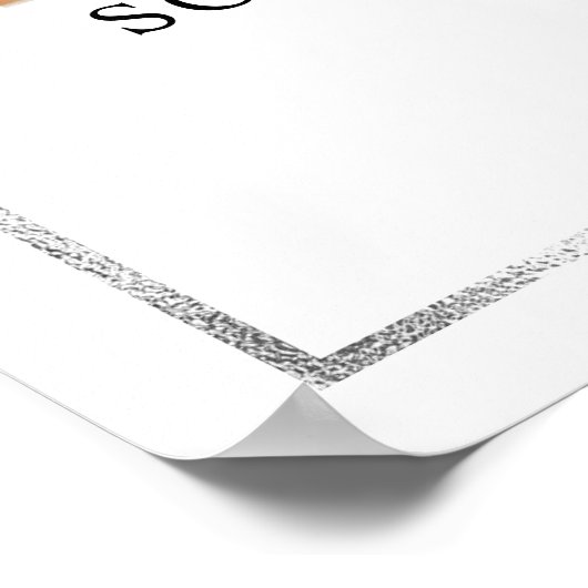 お花の葬儀　人生のお祝いのウェルカムサイン ポスター (角)