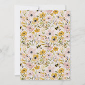 お花の蜂の巣　スウィート・アズ・キャン・ビー　ベイビーシャワー 招待状 (裏面)