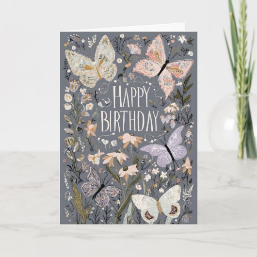 お花の誕生日おめでとう カード (正面)