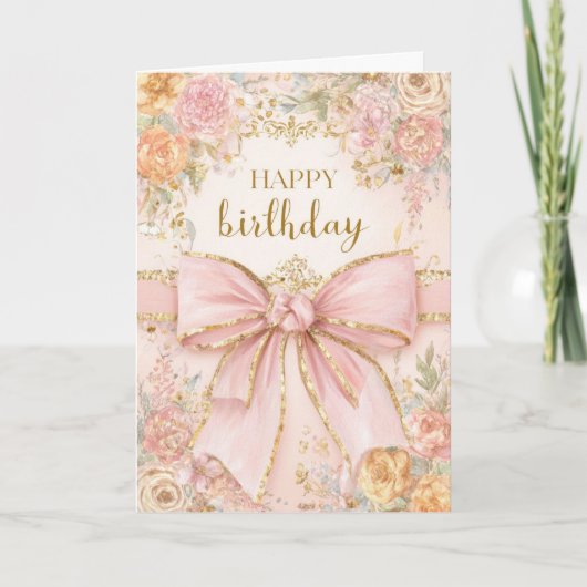 お花の誕生日 カード (正面)