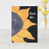 お花の黄色絵画い茶色 カード (黄色い花)