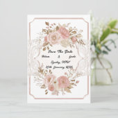 お花の「保存日」 招待状 (スタンド正面)