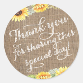 お花ひまわり特別の日を共有していただき、ありがとうございます ラウンドシール
