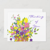 お花を想って 彩り豊かなポストカード ポストカード (正面/裏面)