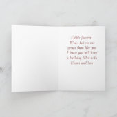 お花を育てる人への「食べられる花の飾り」 カード (内部)