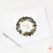 お花パーソナライズされた送料 スクエアシール (封筒)