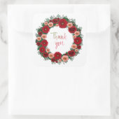 お花パーソナライズされた送料 スクエアシール (バッグ)