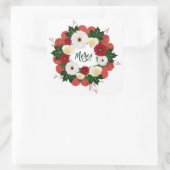 お花パーソナライズされた送料 スクエアシール (バッグ)