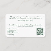 🌺🌿お花屋さんお選びいただき、ありがとうございます 名刺 (裏面)