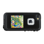 お花畑で佇む孔雀 LifeProof iPhoneケース (裏面横)